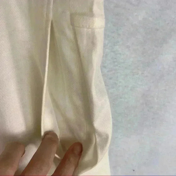 HELMUT LANG Womens Hem Zip Stretch White Dress Pants Sz 10 Career Bussiness Work - Picture 2 of 13